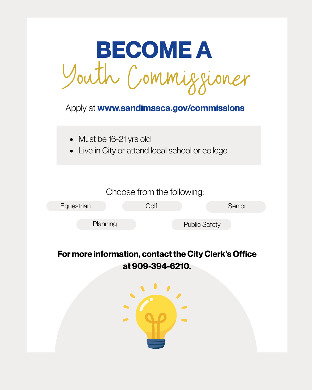 Become a Youth Commissioner